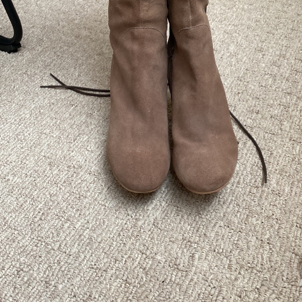 Steve Madden Revolvee Over the Knee Suede Leather Lace Up Block Heel Boho Boots - Picture 6 of 9